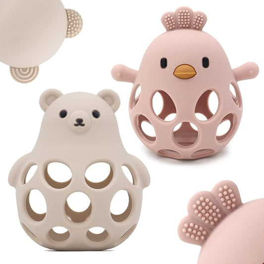 Baby Teething Toys Silicone Teethers - Babies Toys Chew Toys 0-6 6-12