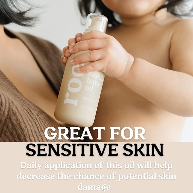 Baby Oil Calming & Soothes Rough and Irritated Skin | All Natural Non-Greasy Hydrating Baby Oil