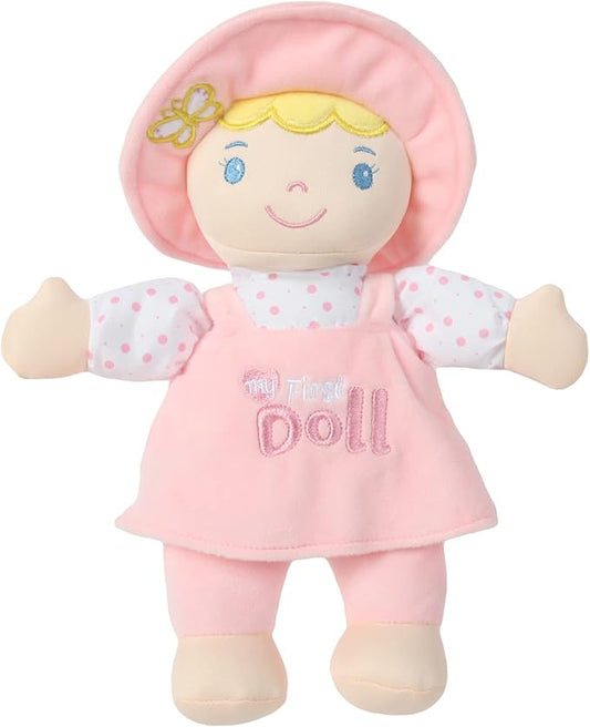 Linzy Plush Soft Plush Baby Doll Blond Hair My First 10''