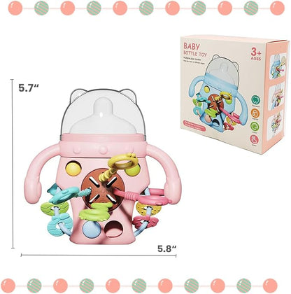 Montessori Toys for Baby，Food Grade Silicone Pull String and Pacifier