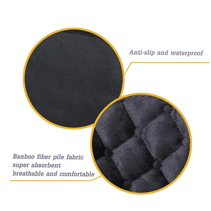 JOOLIO B&S Baby Piddle Pad Car Seat Liner,Potty Training car seat Protector with Waterproof Liner for Child Safety Car Seat Stroller and Dinner Chair,Machine Wash and Dry，Black
