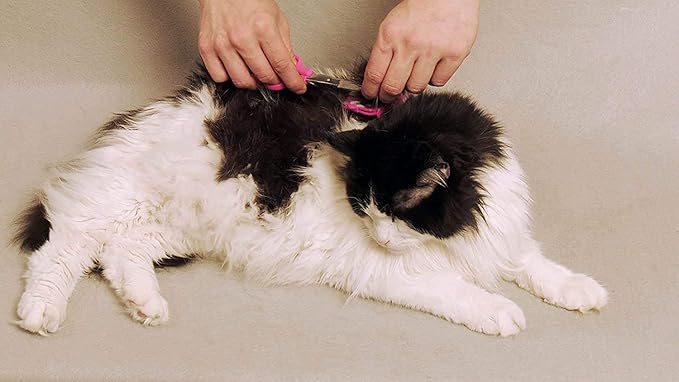 SCAREDY CUT Silent Pet Grooming Kit for Dog, Cat and All Pet Grooming - A Quiet Alternative to Electric Clippers for Sensitive Pets (Left-Handed Blue)