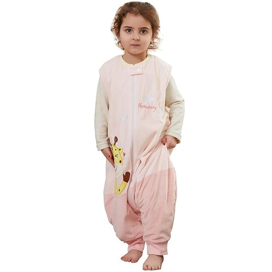 Infant Toddler Sleeping Bag, Baby Sleeping Sack Sleeveless 4 Season 3-5T, Pink