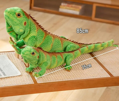Realistic Green Lizard Stuffed Animal Toys, Chameleon Dolls (37.4 inches)