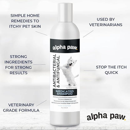 Smiling Paws Pets Medicated Grooming Kit Including: Wipes, Shampoo, and Brush for Dogs & Cats