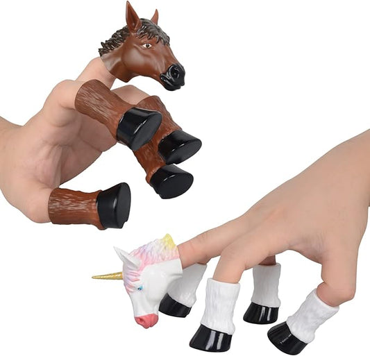 HugOutdoor Horse & Unicorn Finger Puppet Toy Cosplay Novelty Christmas