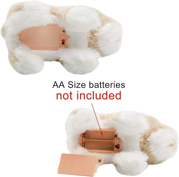 HollyHOME Plush Rabbit Easter Electronic Interactive Toy Jumping,Wiggle Ears 7 Inches