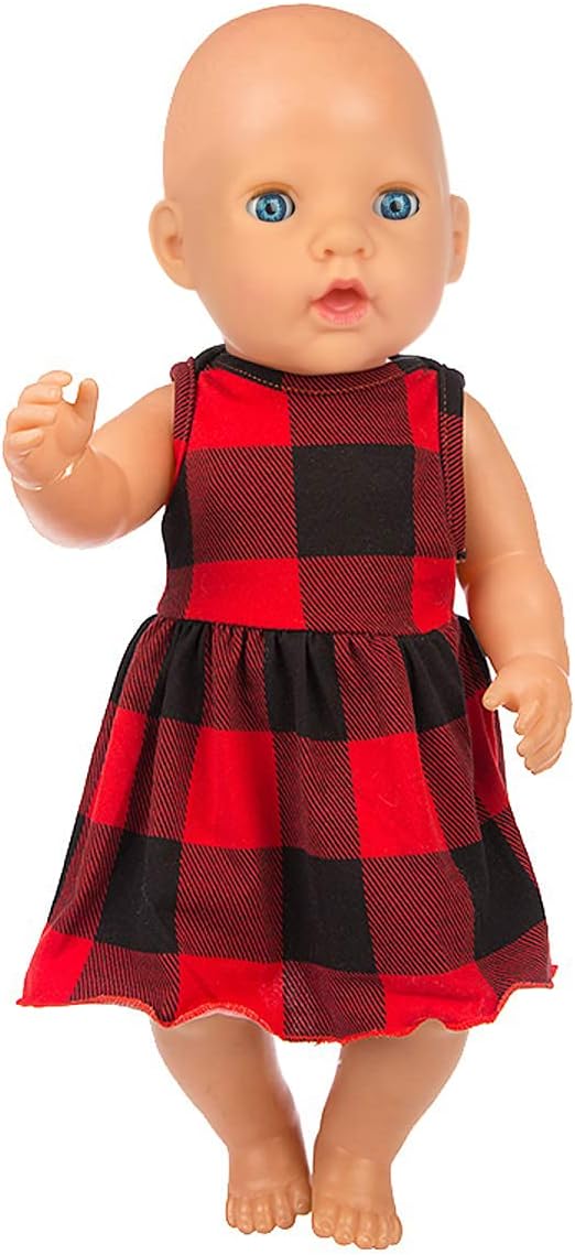 Ecore Fun 5 Sets 14-18 Inch Baby Doll Clothes Dresses Outfits Pjs for 43cm New Born Baby Dolls, 15 Inch Baby Doll 18 Inch