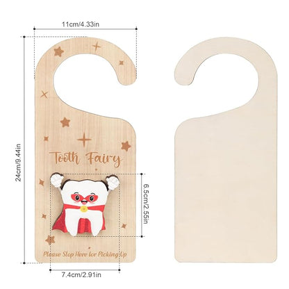 Tooth Door Hanger with Money Holder, Wooden Tooth Door Holder 3D Lost