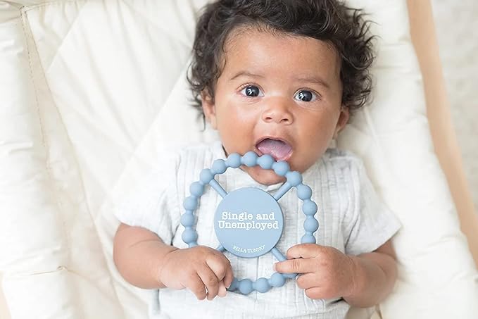 Bella Tunno Happy Teether ??Soft & Easy Grip Baby Teether Toy, Silicone Teether Ring to Help Soothe Gums