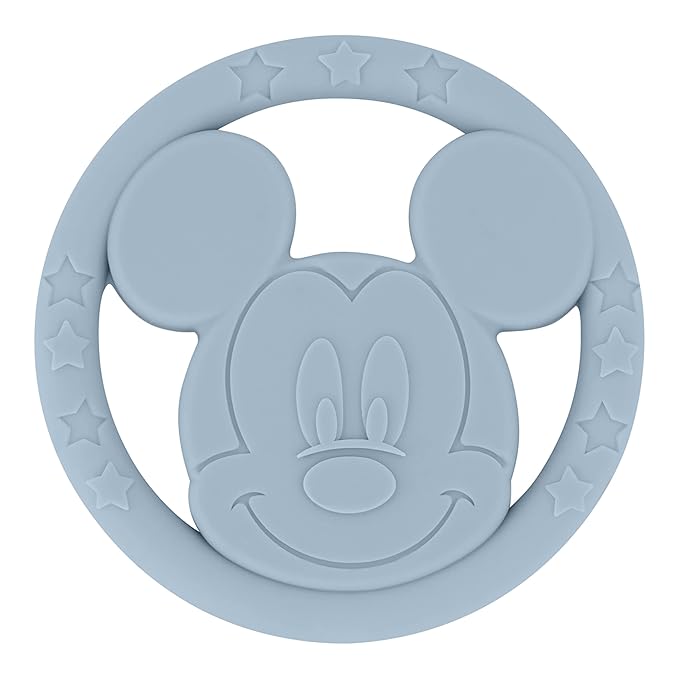 Cudlie Disney Silicone Teether Toy Set for Infants, Food Grade and BPA Free Teethers for Babies 6-12 months 2-Pack Teether