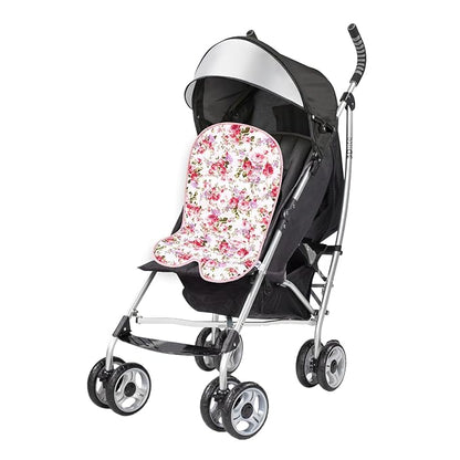 Baby Carriage Cushion, Universal Breathable Car Seat Insert Cushion, 3D Air Mesh Baby Seat Pad Liner for CarSeat, Buggy, High Chair (Flower)