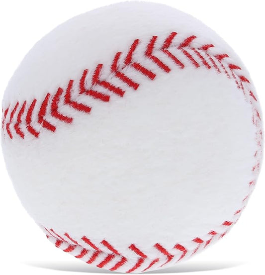 DolliBu Baseball Plush - Fluffy Soft Plush Ball for Playing Catch with Kids, Playtime Squishy Baseball Plush Toy for Girls and Boys 3 Inch