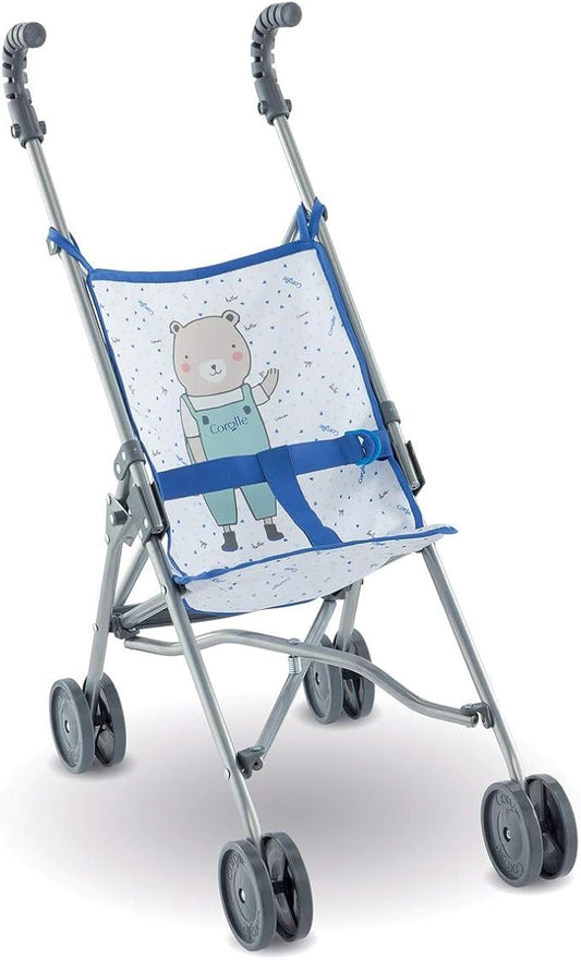 Corolle Umbrella Baby Doll Stroller - for Mon Grand Poupon 14" and 17" Large Dolls, Folding with 2 Locking Points for Safety