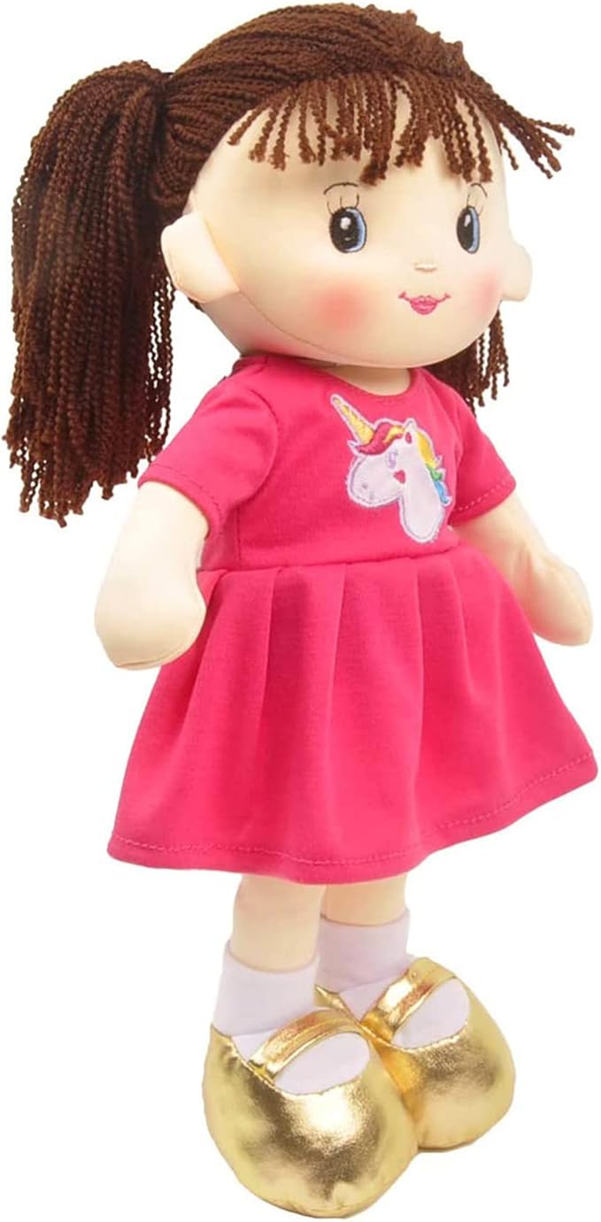 Linzy Toys, 16'' Pink Laura Soft Plush Rag Doll