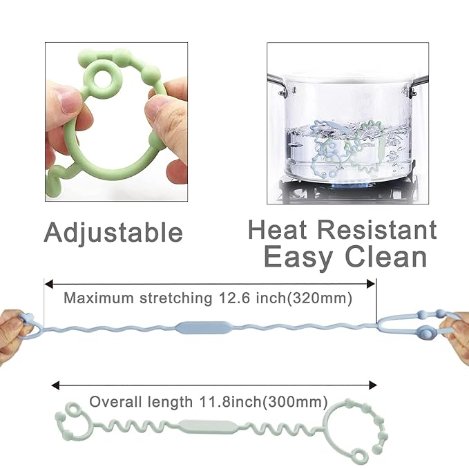 Toy Tethers for Babies, Pacifier Holder Clip with Self-Adjusting Bayonet