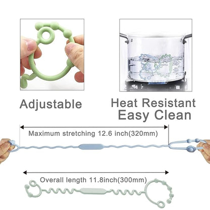 Toy Tethers for Babies, Pacifier Holder Clip with Self-Adjusting Bayonet