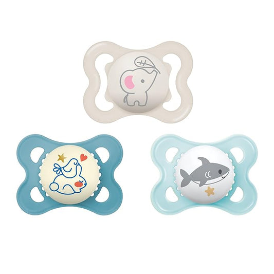 MAM Variety Pack Baby Pacifier, Includes 3 Types of Pacifiers 0-6 Months, 3 Count 1)