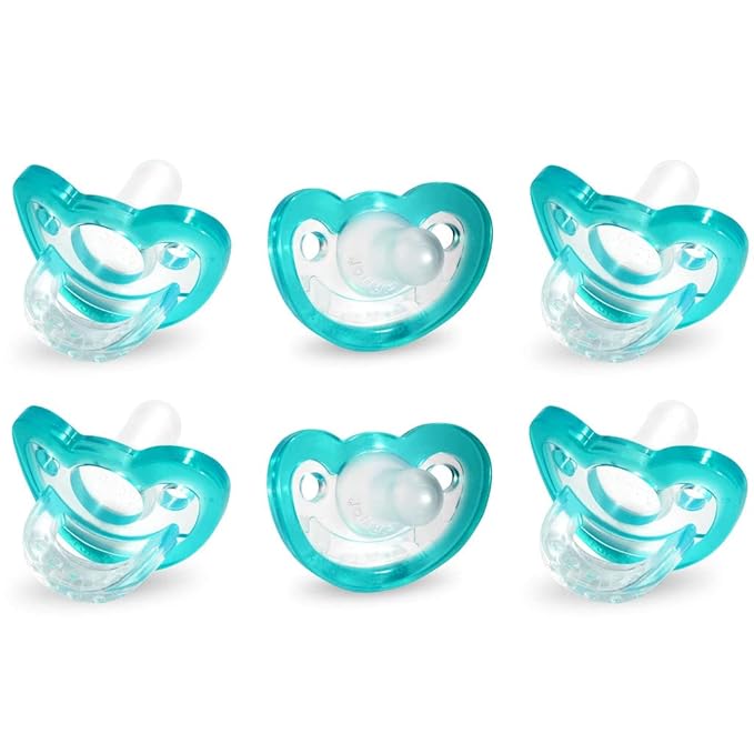 RaZbaby JollyPop Baby Pacifier for Newborns 0-3m - Soft BPA Free Medical Grade Silicone Made in The USA with a Durable one Piece Construction 6