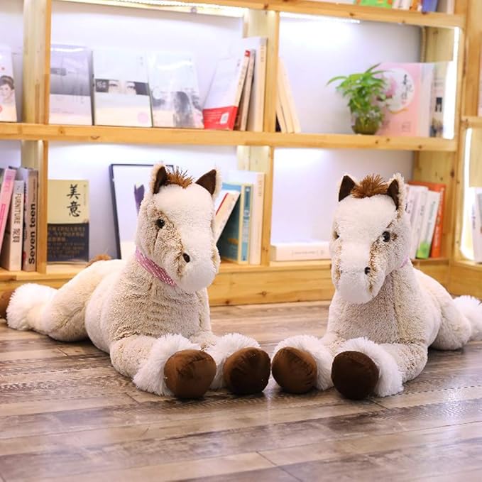 Large Horse Stuffed Animal Plush Toy,Giant Pony Unicorn Plush Doll Gifts for Kids 47.2"