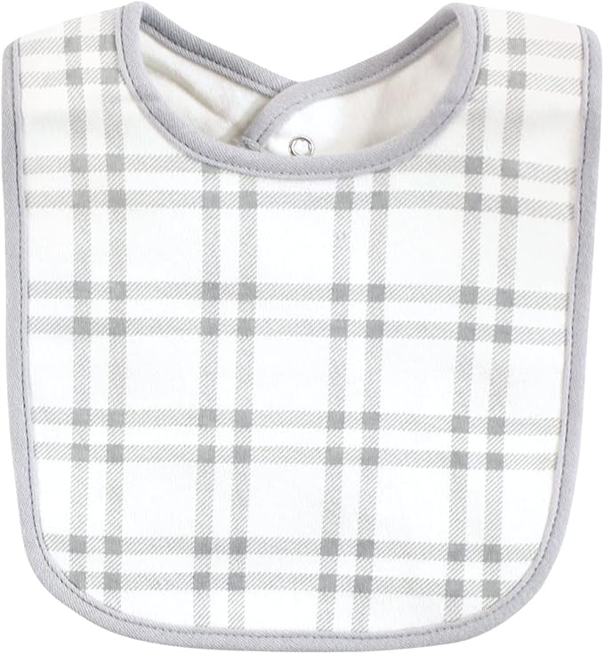 Hudson Baby Unisex BabyCotton Bib and Headband or Caps Set