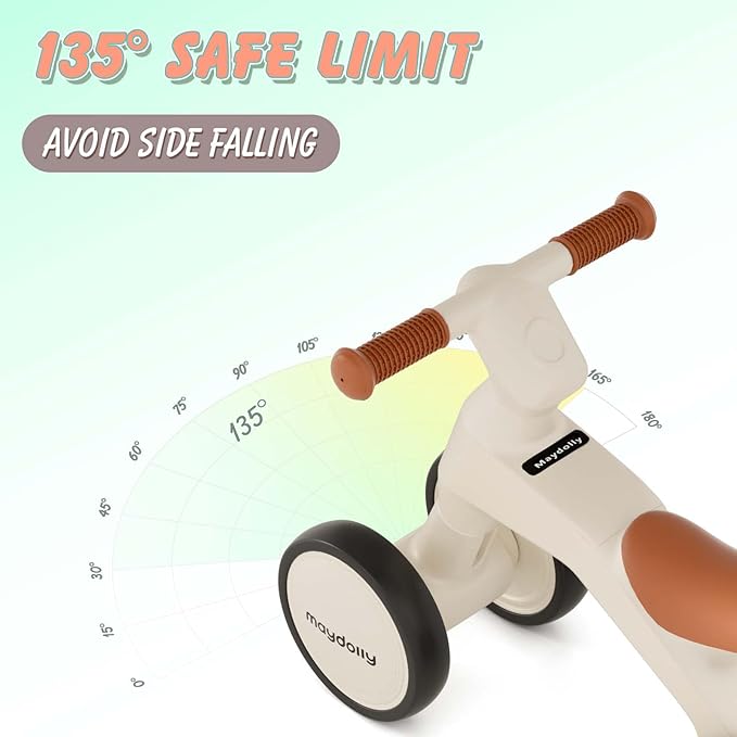 Maydolly Baby Balance Bike, Toddler Balance Bike for 1 Year Old Boys Girls 4 Wheels 10-36 Month