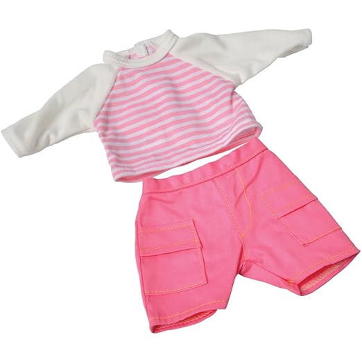 Constructive Playthings Washable Baby Doll Clothes for 12-14 Inch Dolls, Poly/Cotton 4 Doll 3 Years
