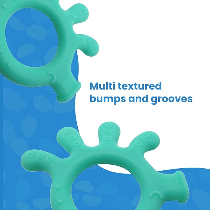 Silicone Finger Teether Toy - Handheld Teething Relief for Girls & Boys