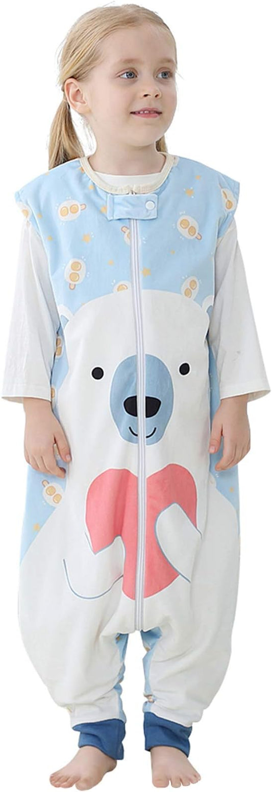 Baby Sleeping Sack Sleeveless, Toddler Sleeping Bag with Legs
