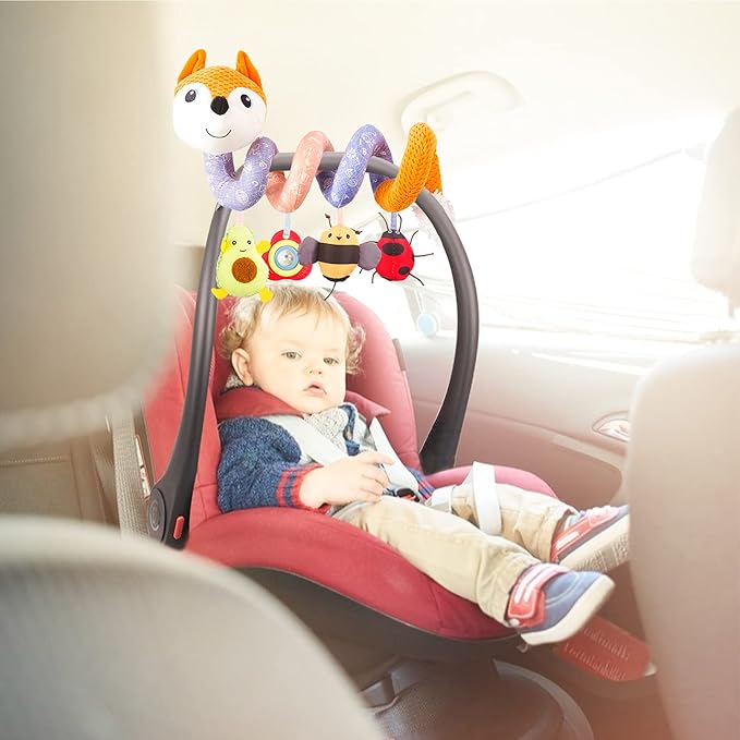Infant Baby Orange Fox Spiral Plush Activity"