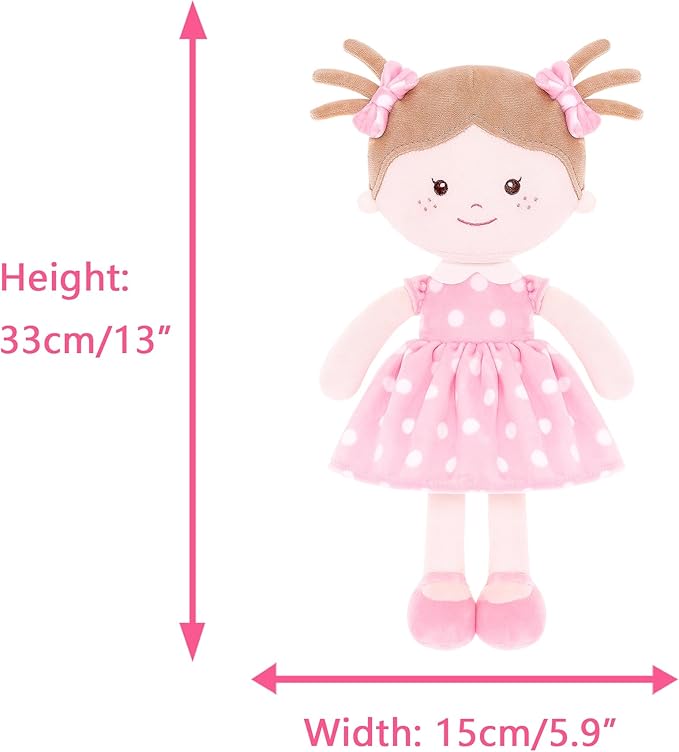 Onetoo Plush Rag Doll Sleeping Cuddle Buddy Doll Soft Baby 14"（Milly Series）
