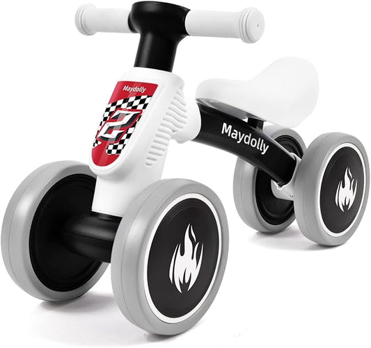 Maydolly Baby Banlance Bike for 1 Year Old Boys Girls 10-24 Months 4 Wheels