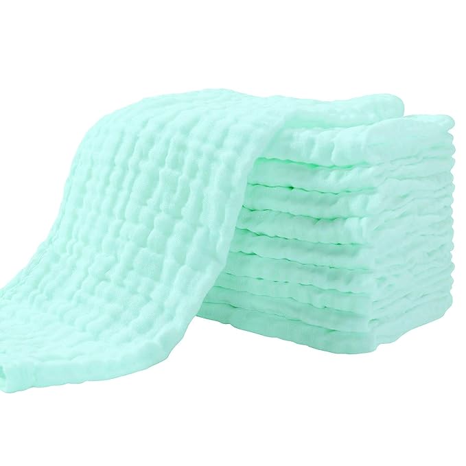 Muslin Burp Cloths for Baby 10 Pack 100% Cotton Baby 20''X10'' Super