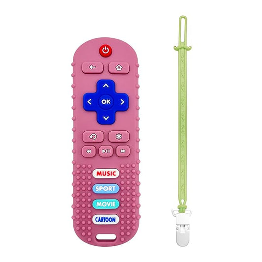 Baby Teething Toys, Food Grade Silicone Remote Control Teether for Babies 3 6 12 18 Months