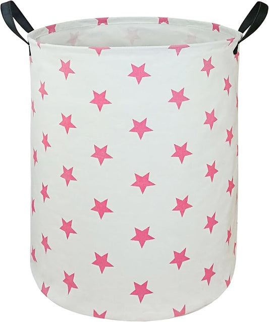 Round Star Pattern Laundry Hamper Storage Basket Organizer Hamper Storage