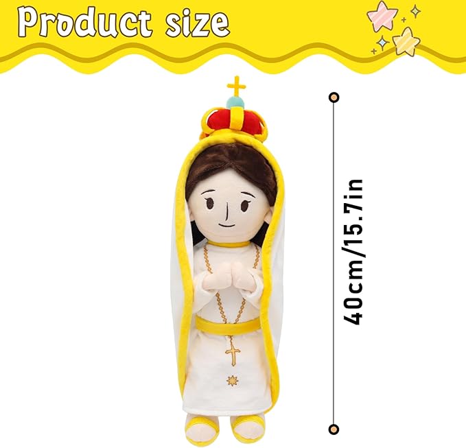 Our Lady of Fatima Plush Doll Virgin Mary Guardian Stuffed