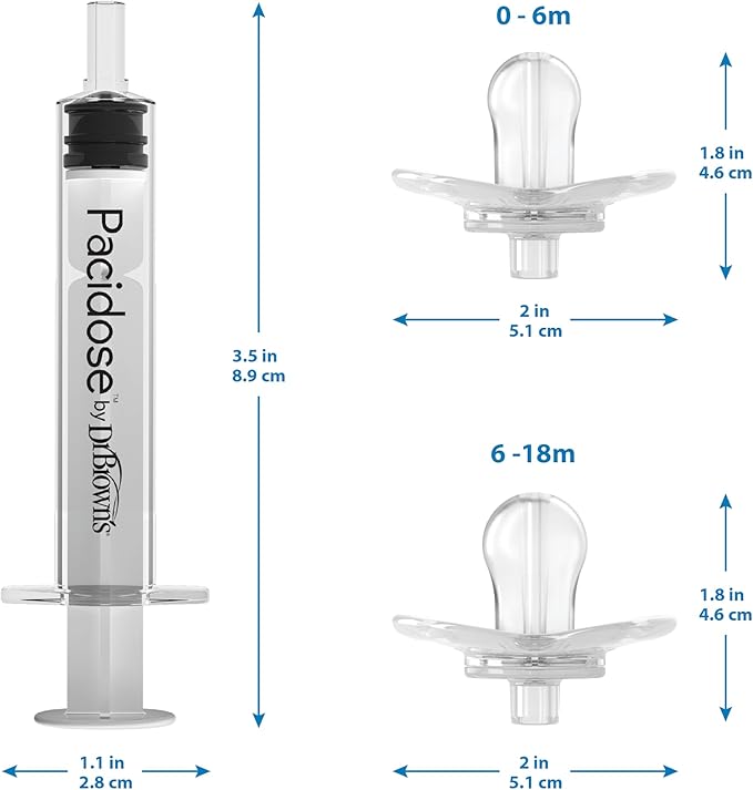 Dr. Brown's Pacidose Pacifier and Liquid Baby Medicine Dispenser 0-6m and 6-18m