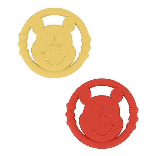 Cudlie Disney Silicone Teether Toy Set for Infants, Food Grade and BPA Free Teethers for Babies 6-12 Months 2-Pack Teether