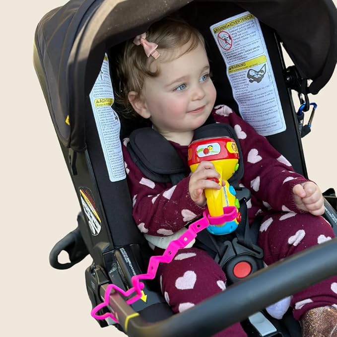 Busy Baby Toy Bungee - Dishwasher Safe Toy Strap 100% Food-Grade