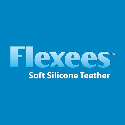 Dr. Brown's Flexees Pink Bunny, Soft 100% Silicone Baby Teether 3m+