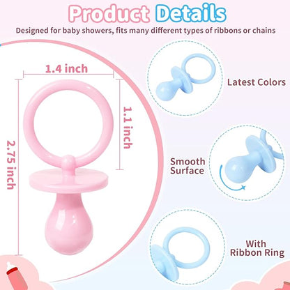 36 Plastic Pacifiers for Baby Shower Game, 2.75?ÖŌĆ?Baby Shower Pacifiers