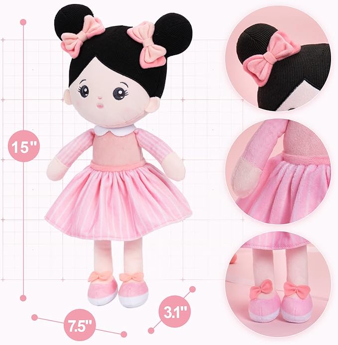 OUOZZZ Soft Baby Doll for Girls - My First Baby 15"