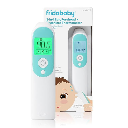 Frida Baby Thermometer, 3-in-1 Infrared Thermometer for Ear