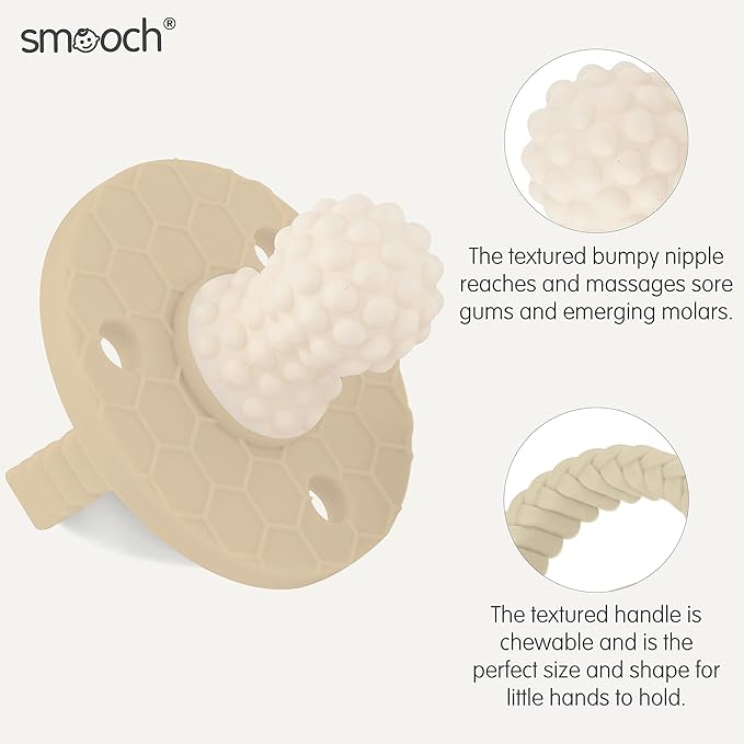 Soothipop Silicone Pacifier Teething Toys for Babies 0-6 Months 12, 18 Months - Pacifier Shaped Baby Teether