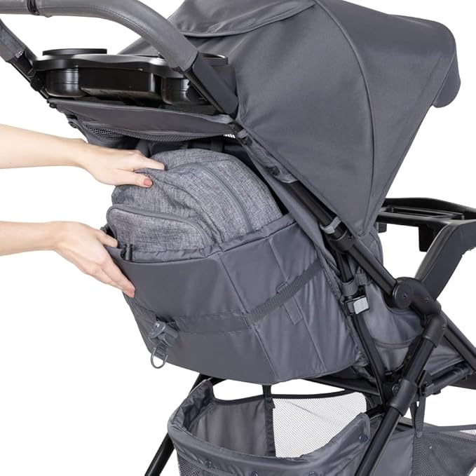 Baby Trend Passport® Cargo Stroller Travel System with EZ-Lift™ PLUS Infant Car Seat, Grey Bamboo