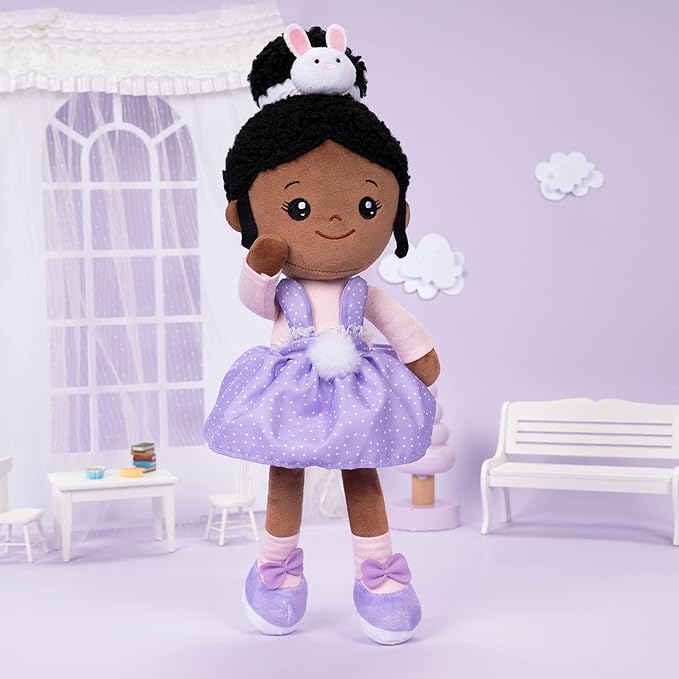 OUOZZZ Soft Black Baby Dolls for Girls - First African 15"