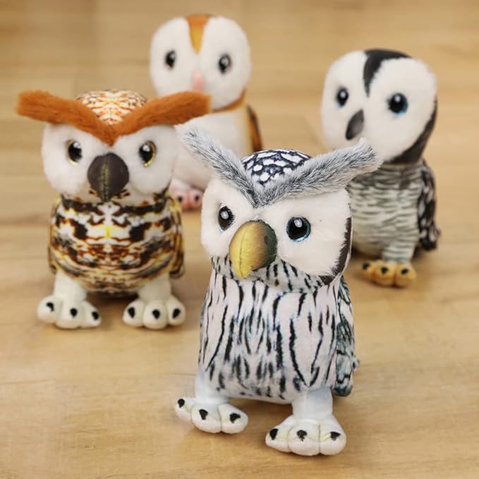 New Simulation Owl Plush Toy Cute Bird Animals Doll Baby A,20cm/ 7inch)