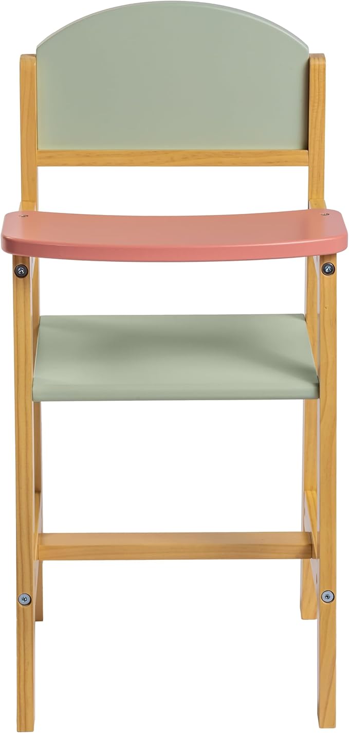 JC Toys Parfait Collection | Deluxe Wooden Doll Toy High Chair 20" | 3+ |