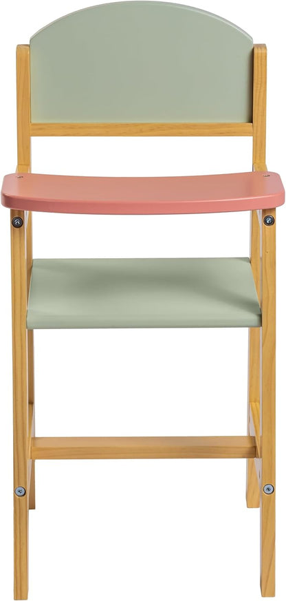 JC Toys Parfait Collection | Deluxe Wooden Doll Toy High Chair 20" | 3+ |