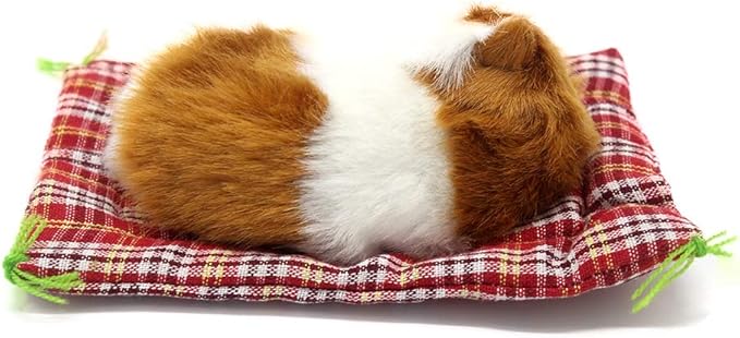 2Pcs Sleeping Cat on Pad Doll Toy, Cute Mini Kitten